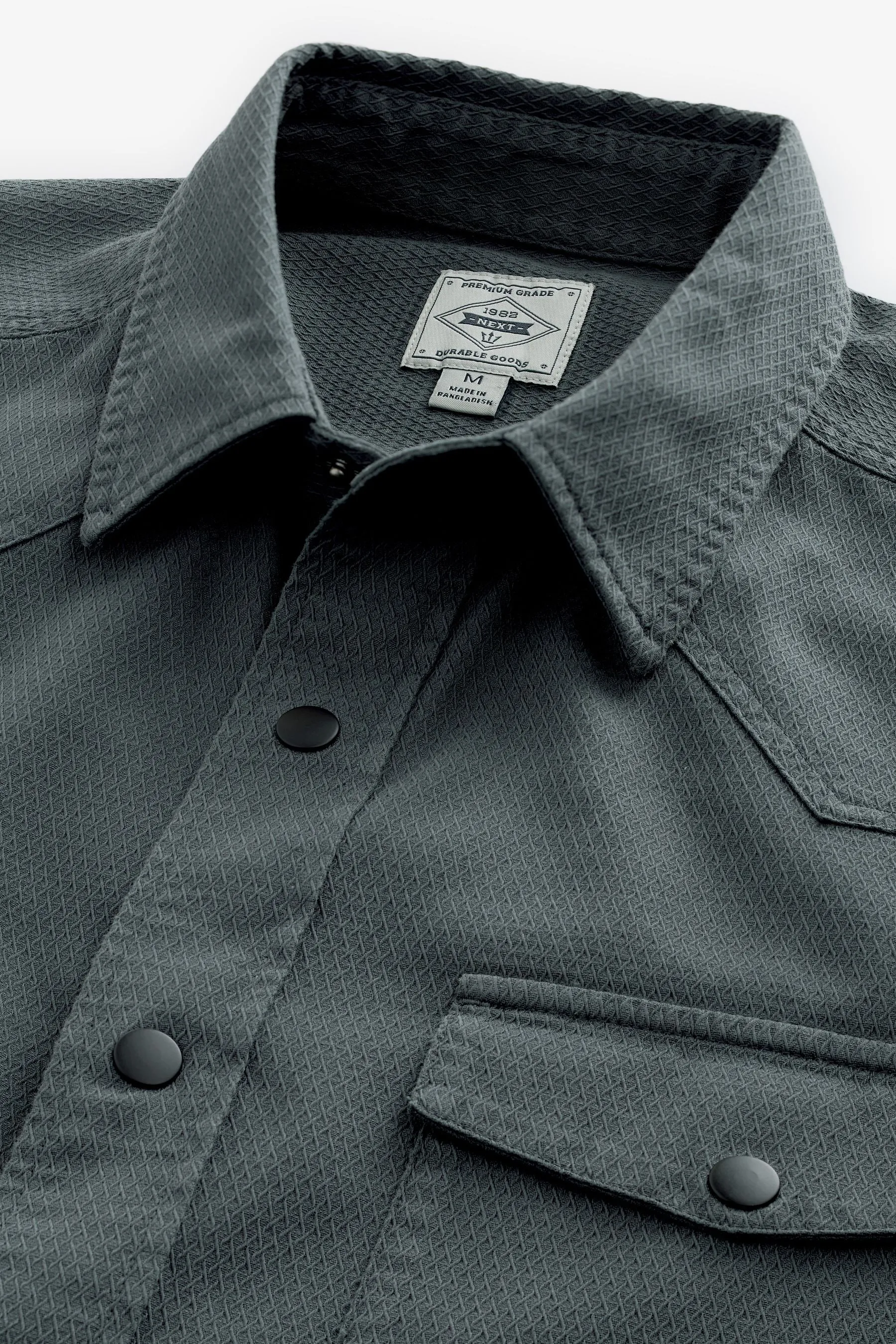 100% Cotone Camicia Western Maniche corte testurizzate    