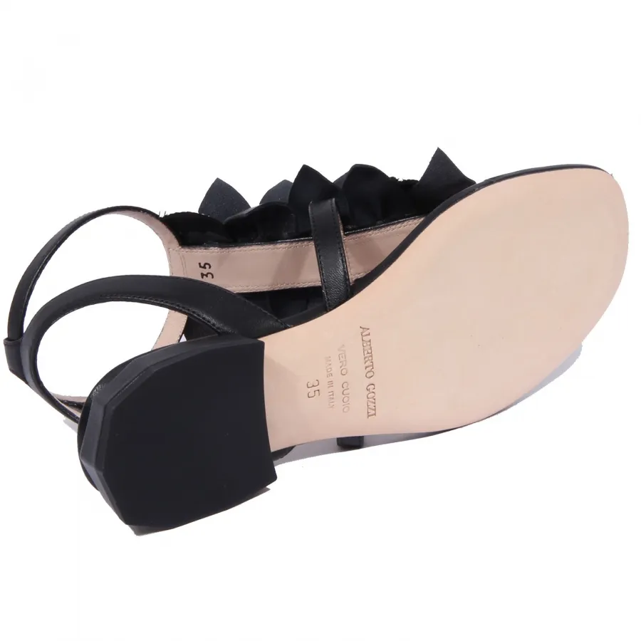 2122J sandalo infradito donna ALBERTO GOZZI strass black sandal woman
