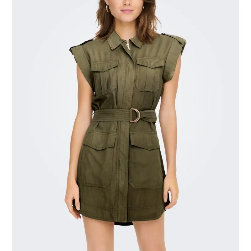 ABITO CORTO CON CINTURA CARGO DA DONNA ONLY