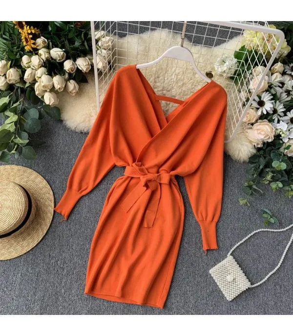 Abito in maglia V simple