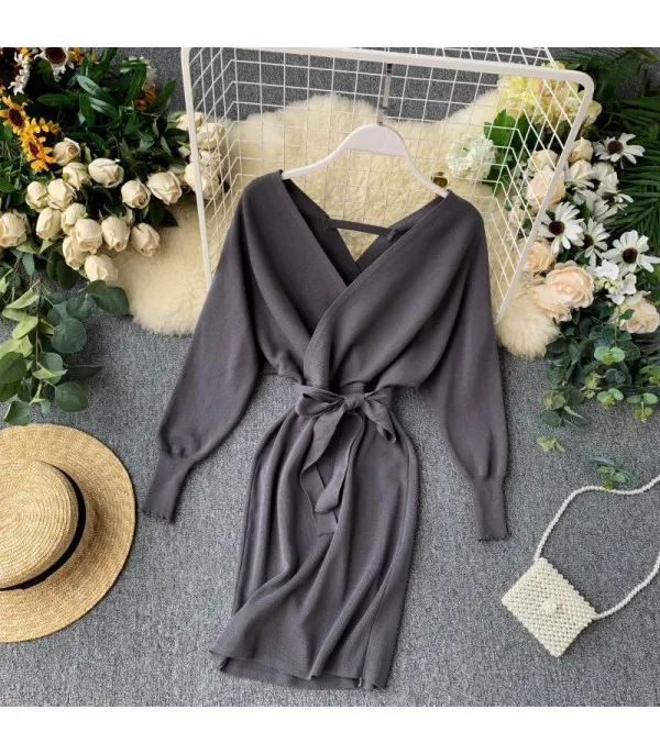 Abito in maglia V simple
