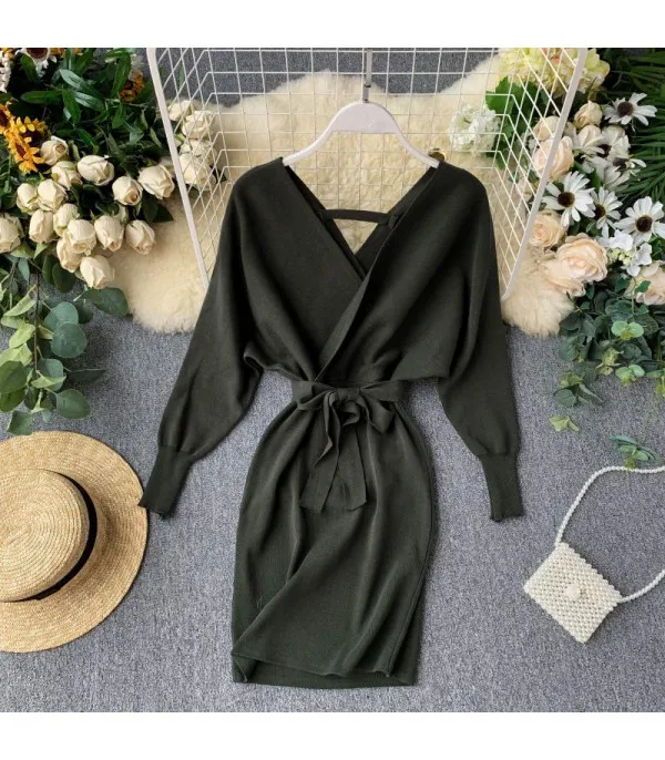 Abito in maglia V simple