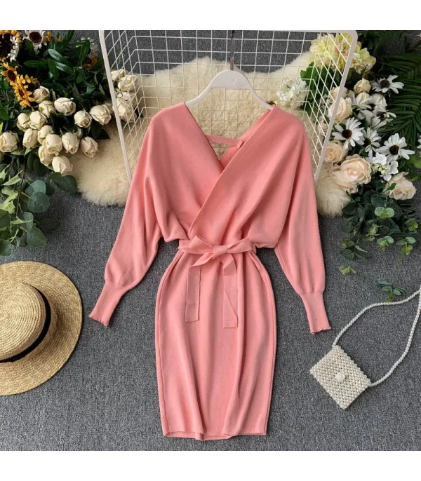 Abito in maglia V simple