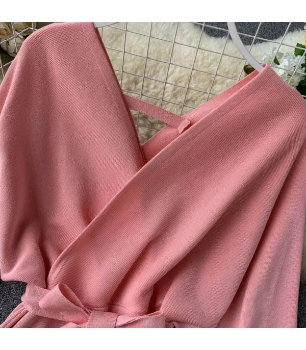 Abito in maglia V simple