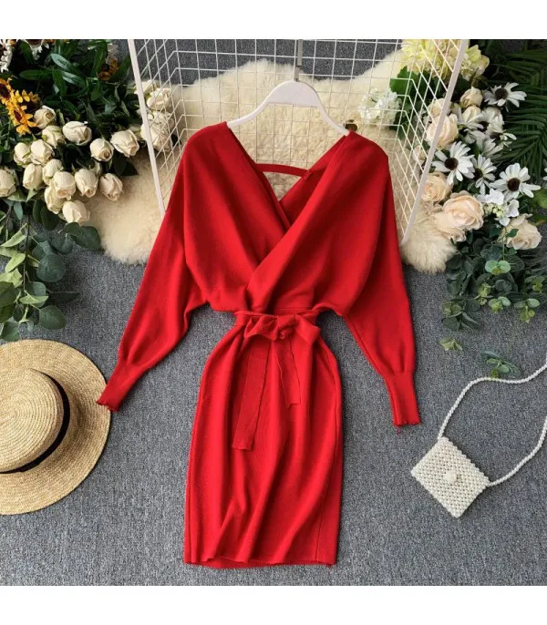 Abito in maglia V simple
