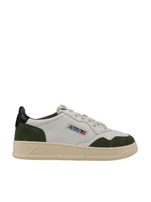 AUTRY     Sneakers Autry Medalist Low in pelle di capra e suede Bianco/Verde