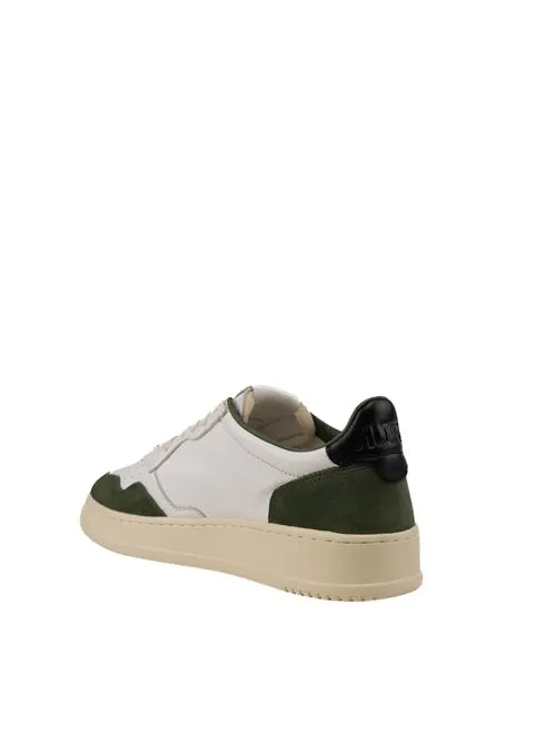 AUTRY     Sneakers Autry Medalist Low in pelle di capra e suede Bianco/Verde