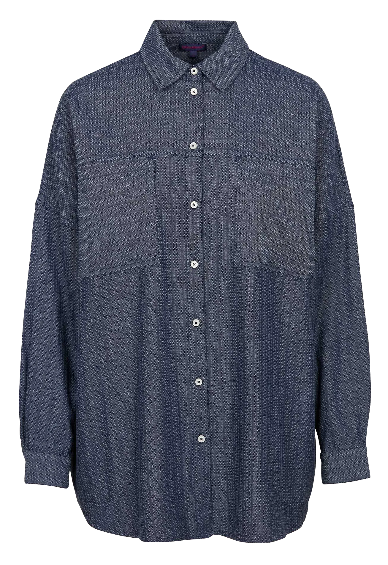  BENSIMON   MORGANE - Camicia ampia in jacquard di cotone | Blu