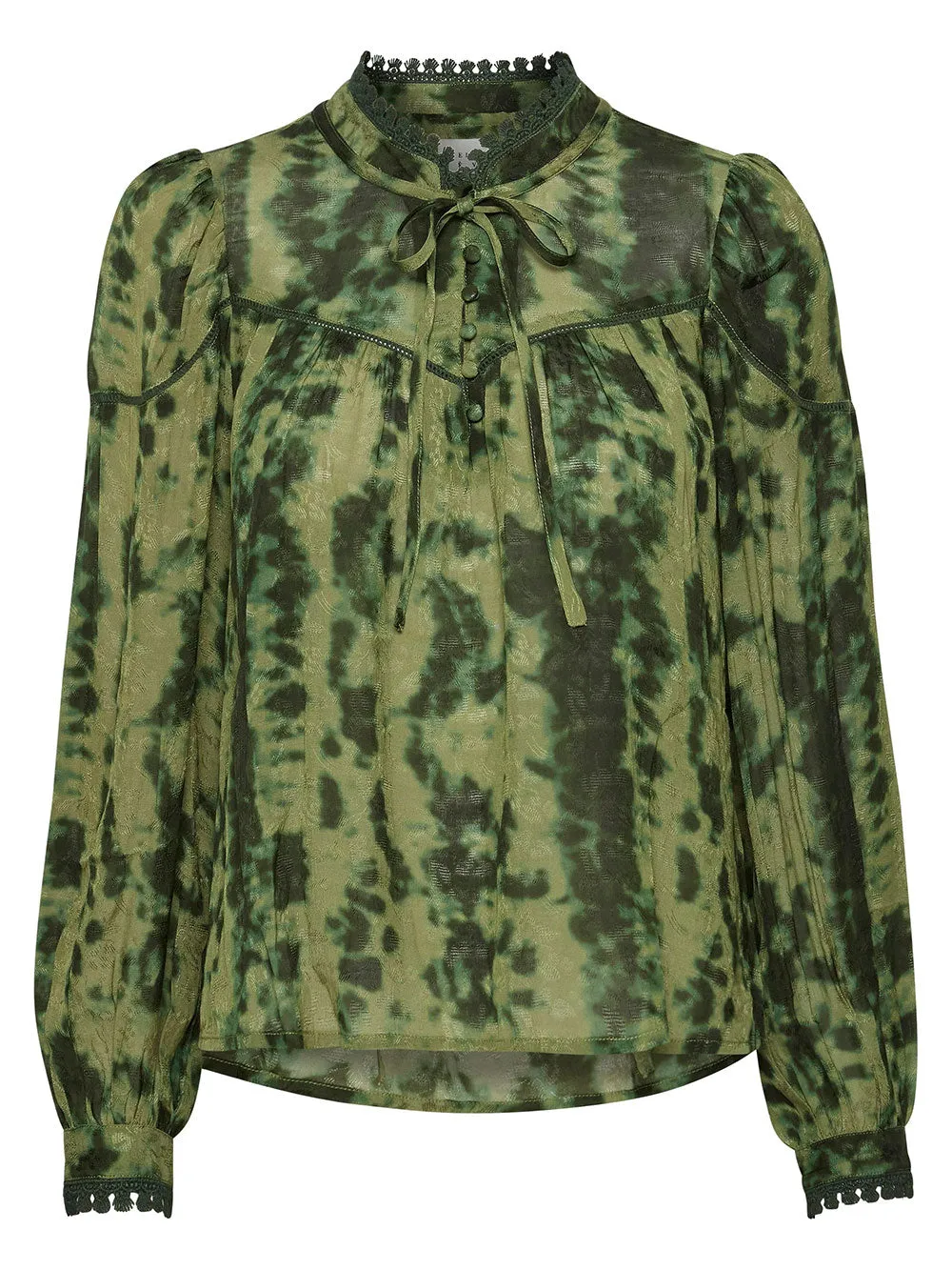 Blusa Donna con collo e polsini ricamati