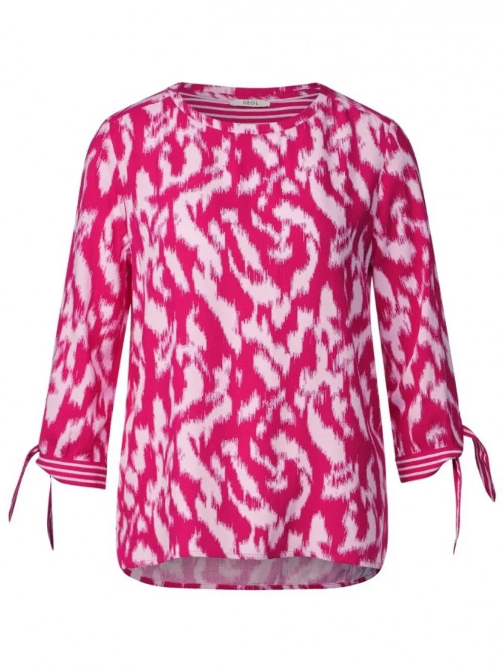 Blusa Donna con mix di stampe fucsia