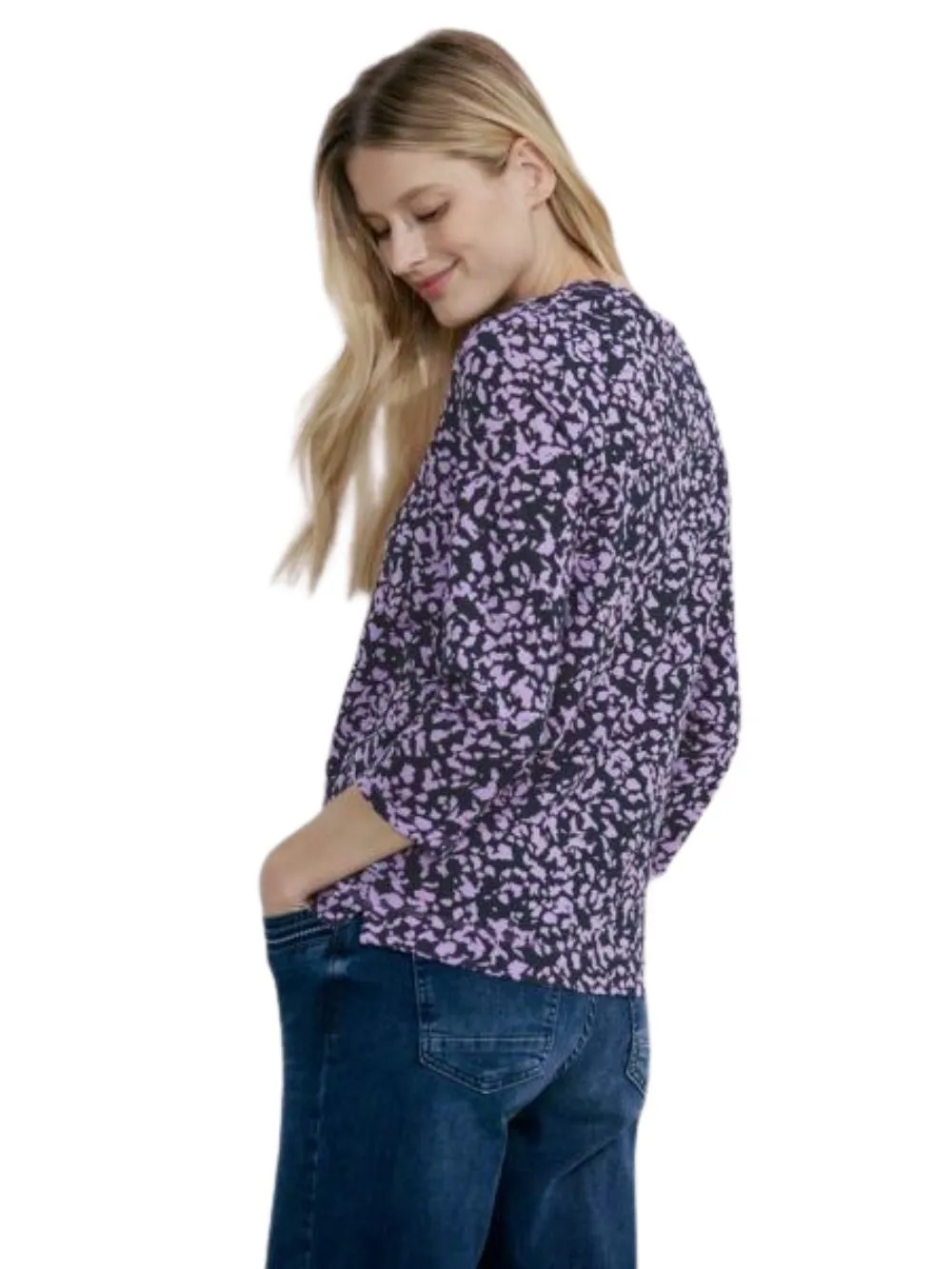 Blusa donna modello tunica con stampa