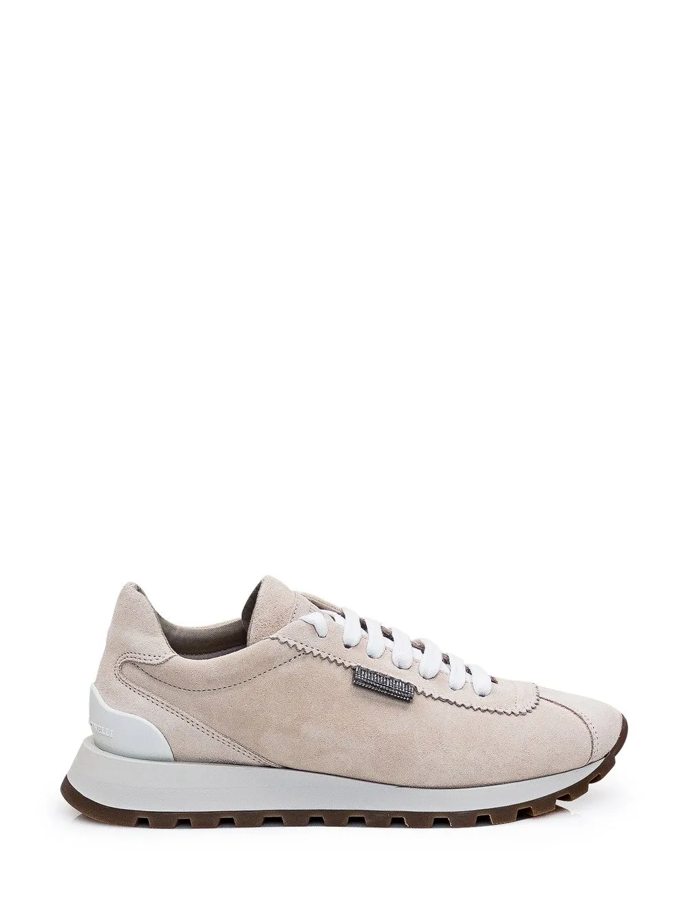 BRUNELLO CUCINELLI Sneaker in Pelle con Shiny Tab  