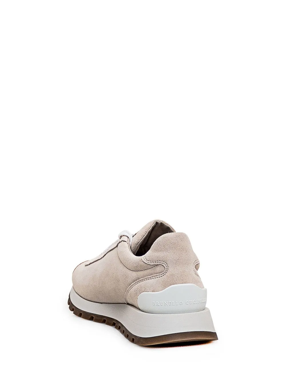 BRUNELLO CUCINELLI Sneaker in Pelle con Shiny Tab  