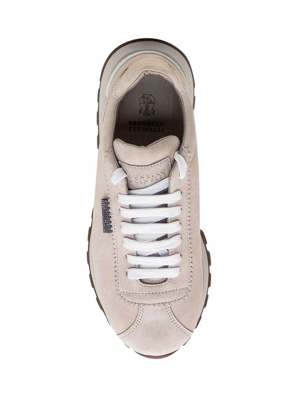 BRUNELLO CUCINELLI Sneaker in Pelle con Shiny Tab  