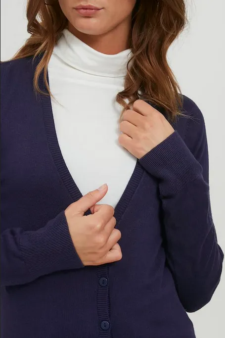 b.young Knitted Cardigan Pimba 20811102 193920 peacoat