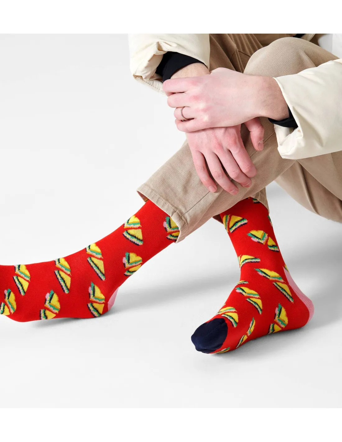 Calzini rossi uomo Love Sandiwich Happy Sock's