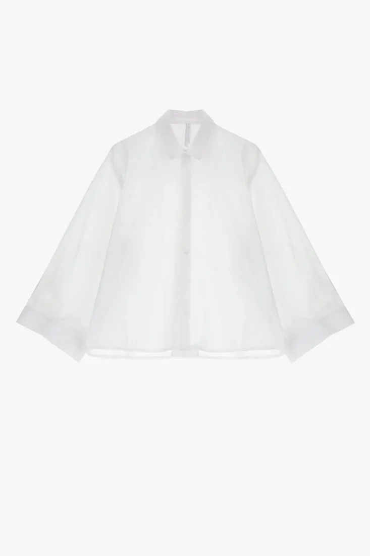 Camicia con maniche svasate
