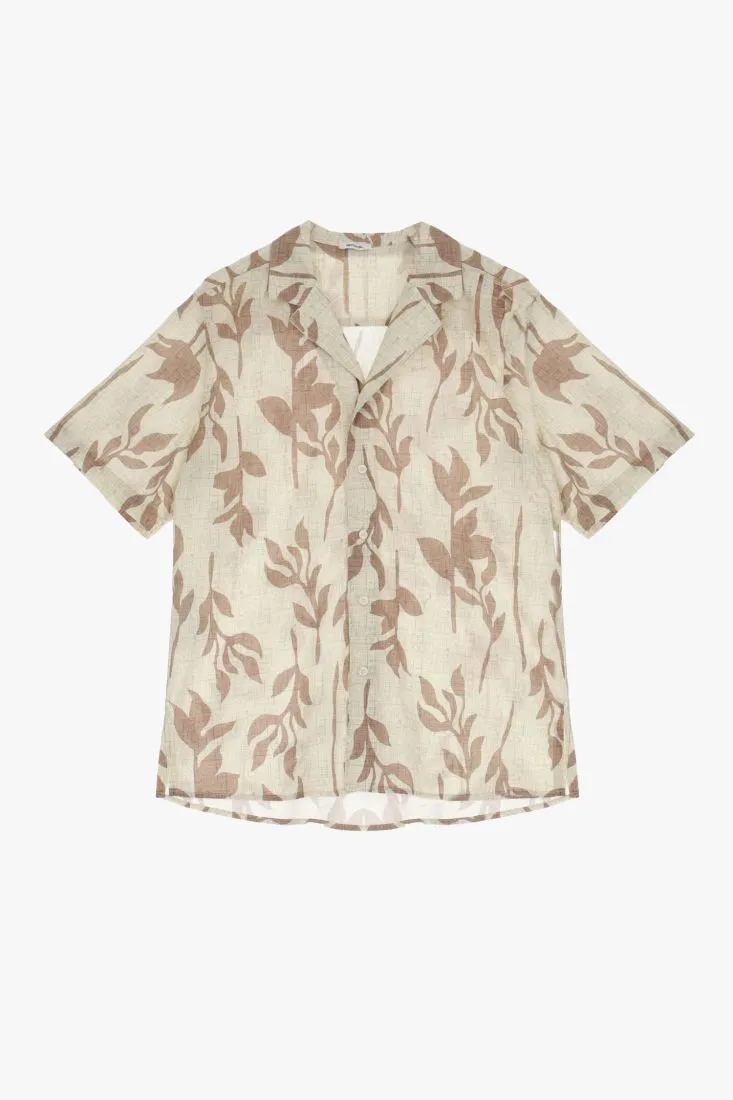 Camicia fantasia floreale in puro cotone