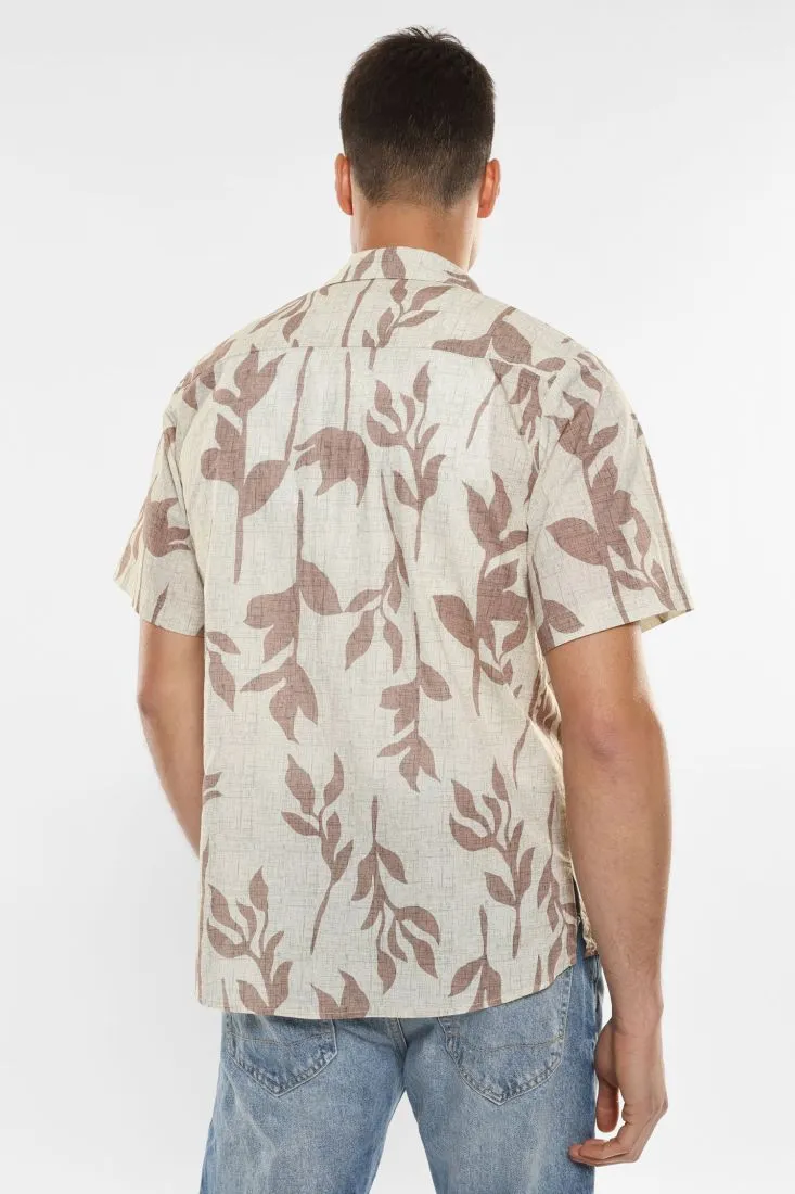 Camicia fantasia floreale in puro cotone