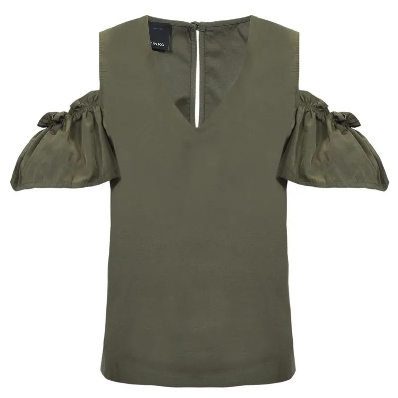 Camicia in taffetà e cotone 