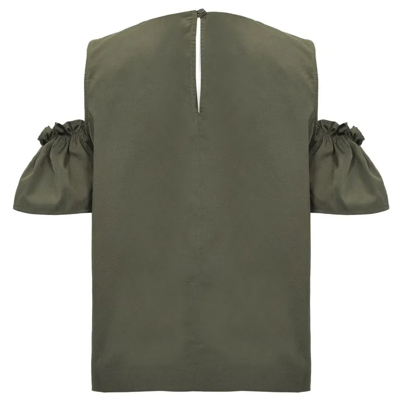 Camicia in taffetà e cotone 