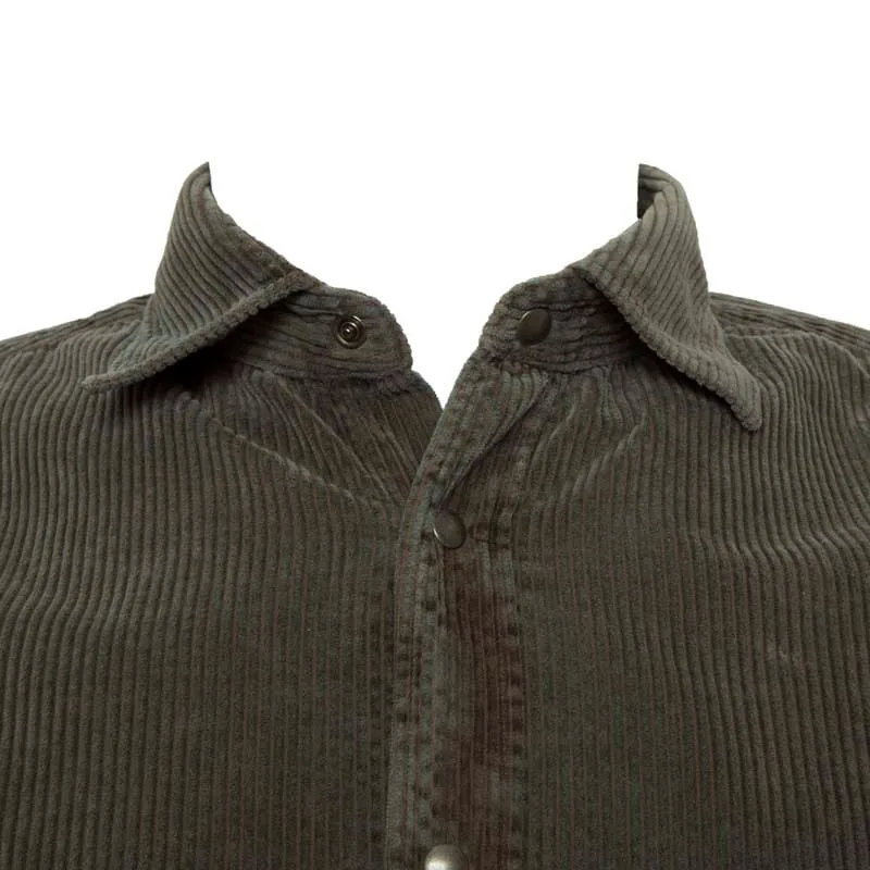Camicia in velluto a coste tinta unita 