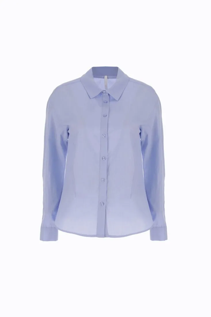 Camicia monocolour in puro cotone