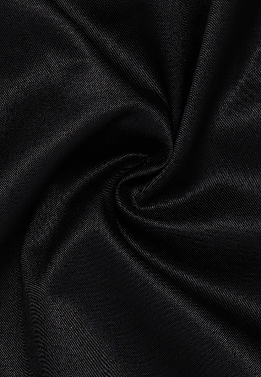 Camicia nera eterna slim fit in cotone twill no stiro
