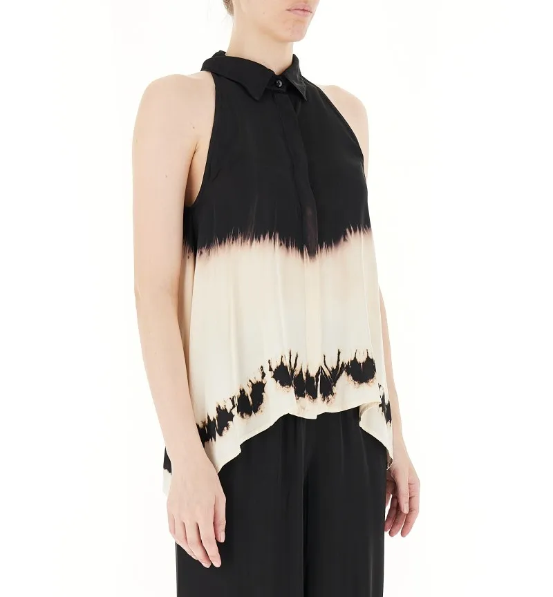 Camicia smanicata viscosa