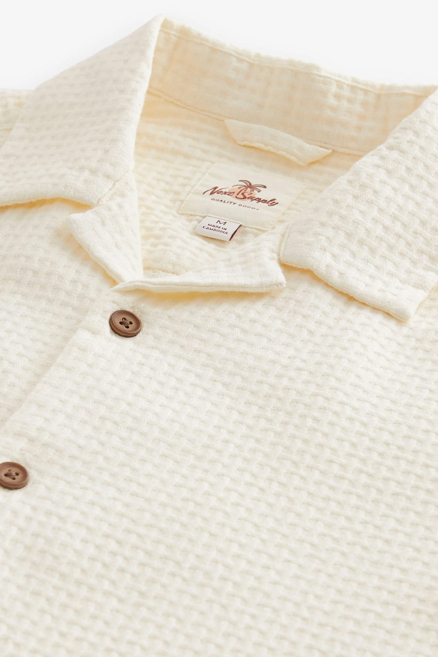 Camicia testurizzata a Manica corta