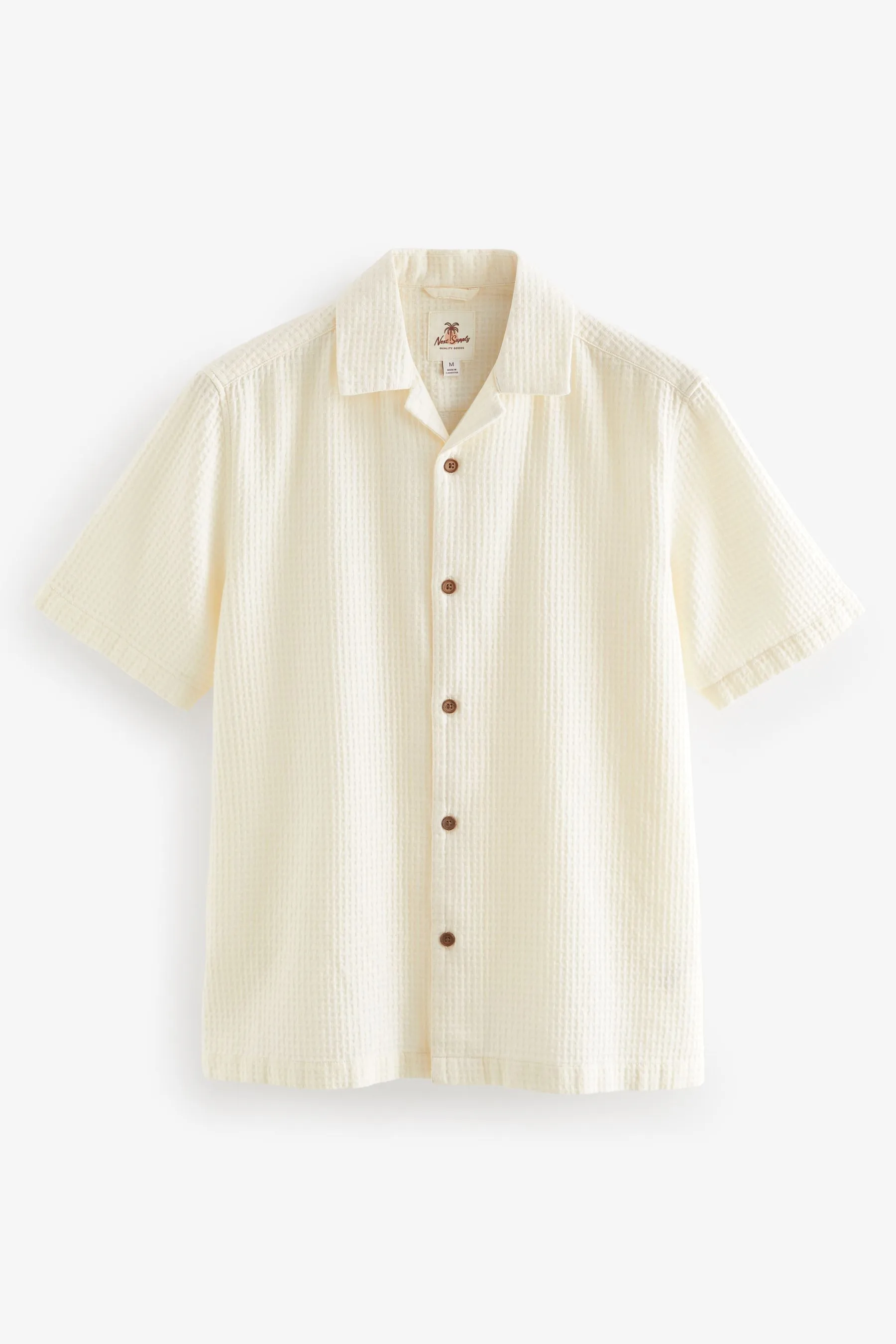 Camicia testurizzata a Manica corta
