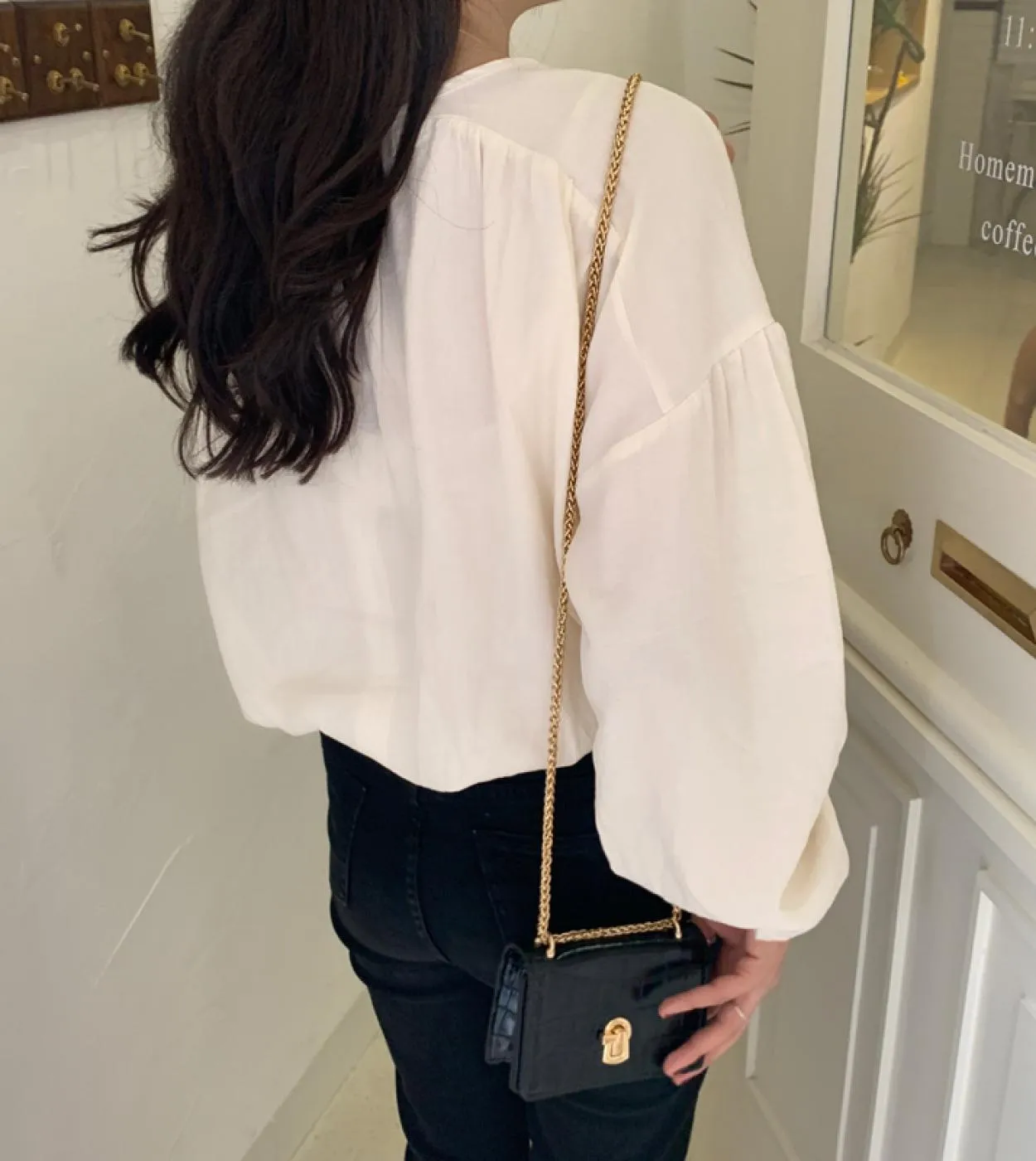 Camicie da donna a maniche lunghe in cotone albicocca pieghettate di grandi dimensioni Camicie da donna eleganti da donna in uff