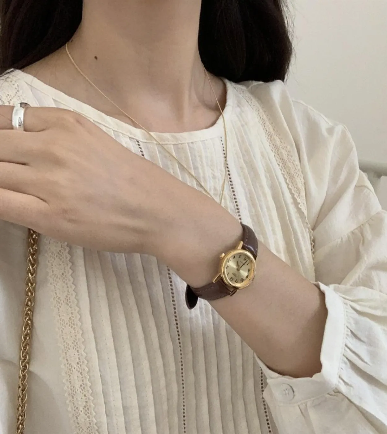 Camicie da donna a maniche lunghe in cotone albicocca pieghettate di grandi dimensioni Camicie da donna eleganti da donna in uff