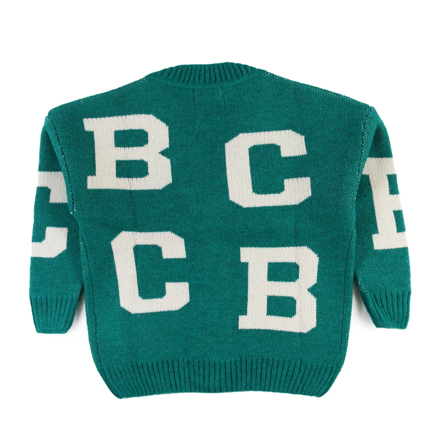 Cardigan Bc Verde E Panna Bambino E Bambina