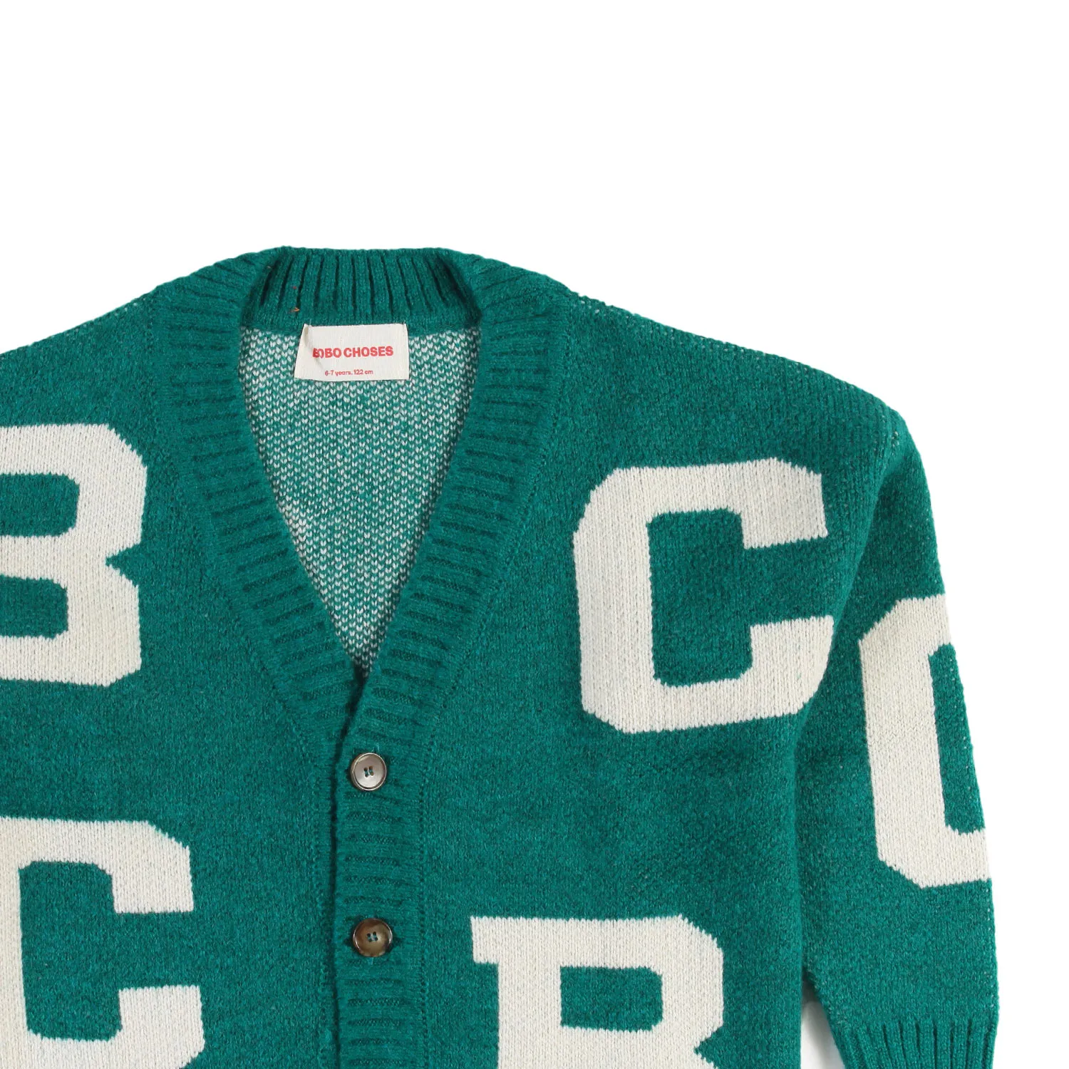 Cardigan Bc Verde E Panna Bambino E Bambina