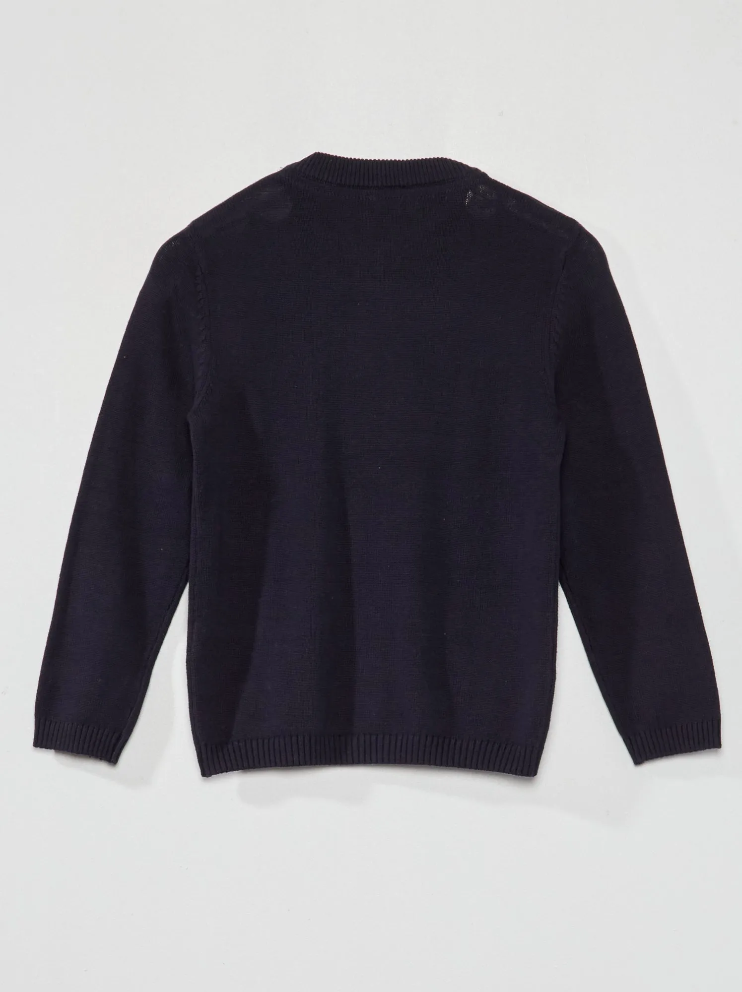 Cardigan con zip in maglia - blu