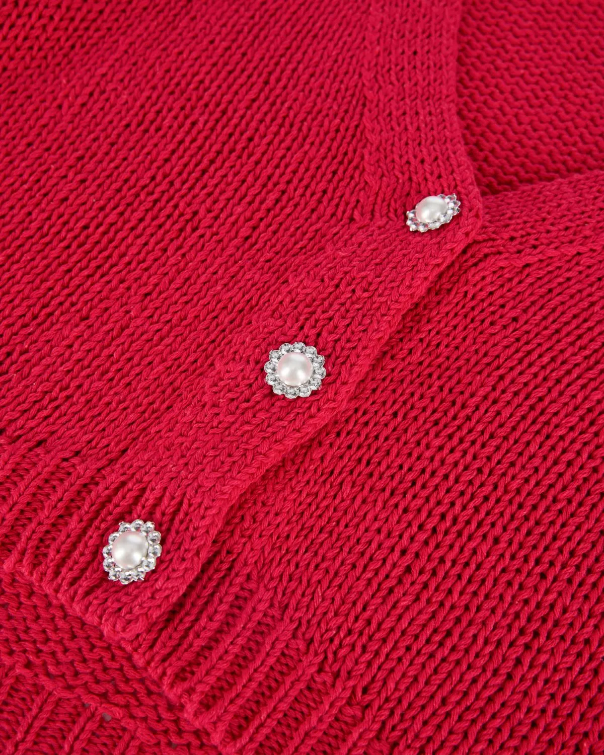 Cardigan crop di colore rosso corallo