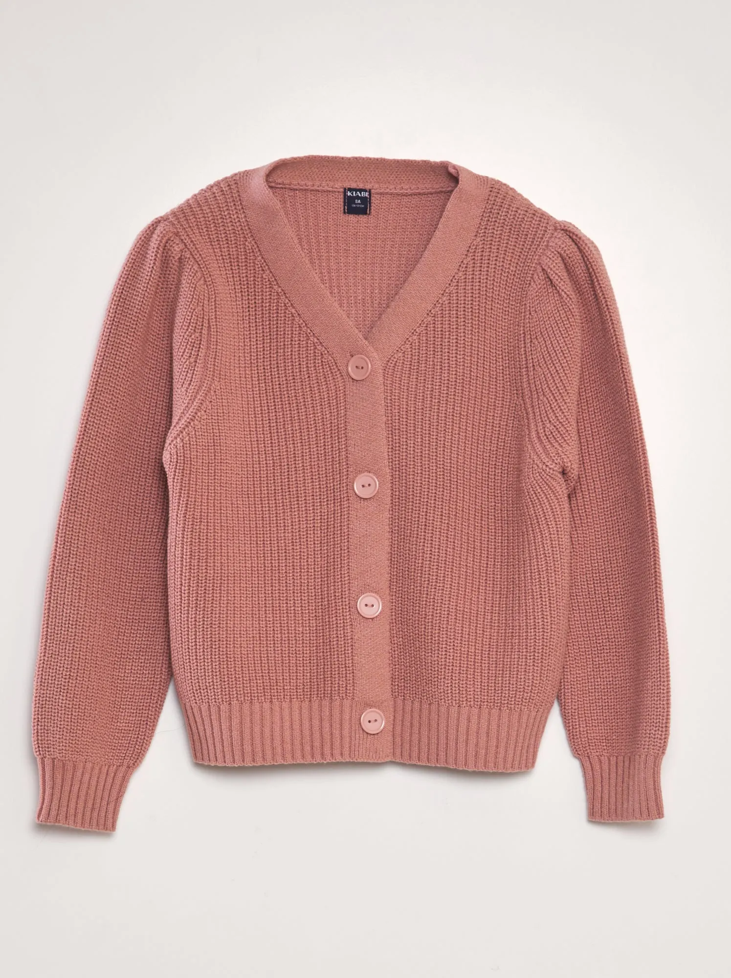 Cardigan in maglia con scollo a V - ROSA