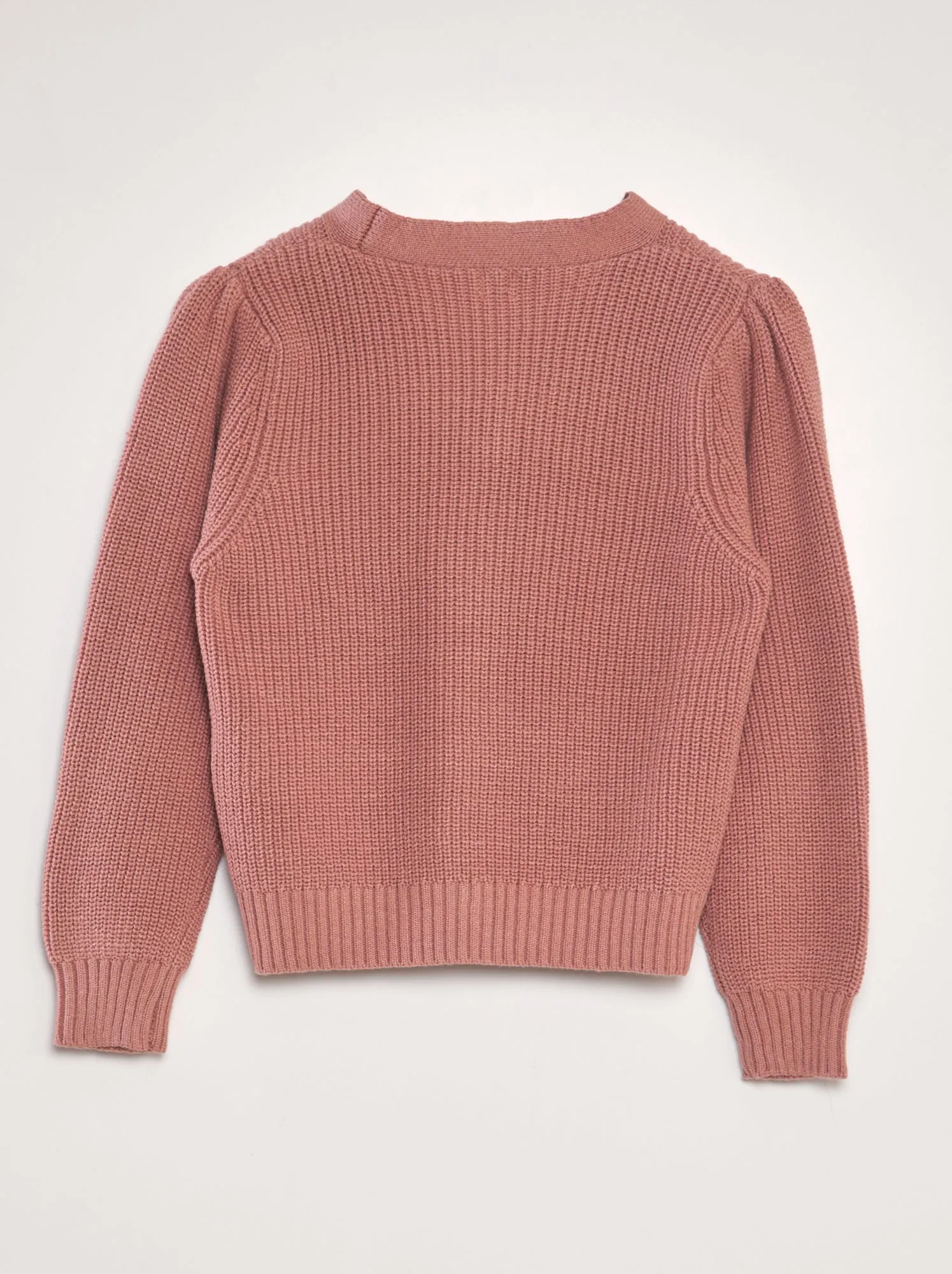 Cardigan in maglia con scollo a V - ROSA