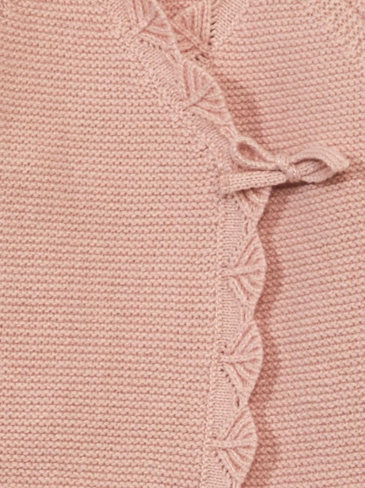 Cardigan incrociato in punto legaccio - ROSA