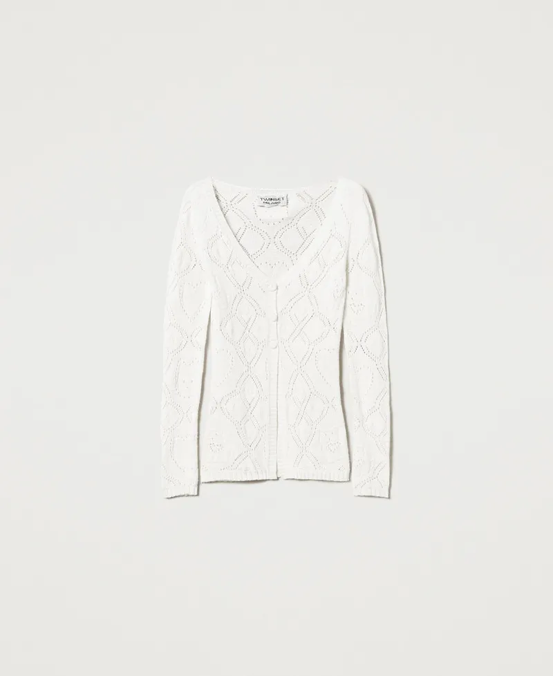 Cardigan seamless in filato Treeblend
