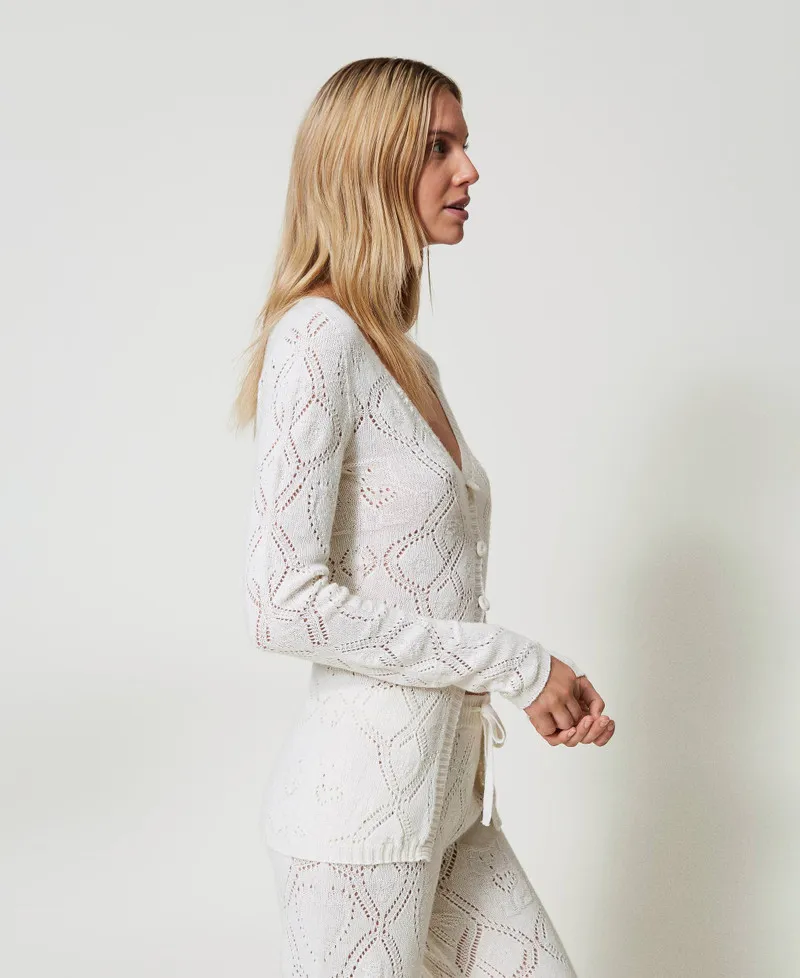 Cardigan seamless in filato Treeblend