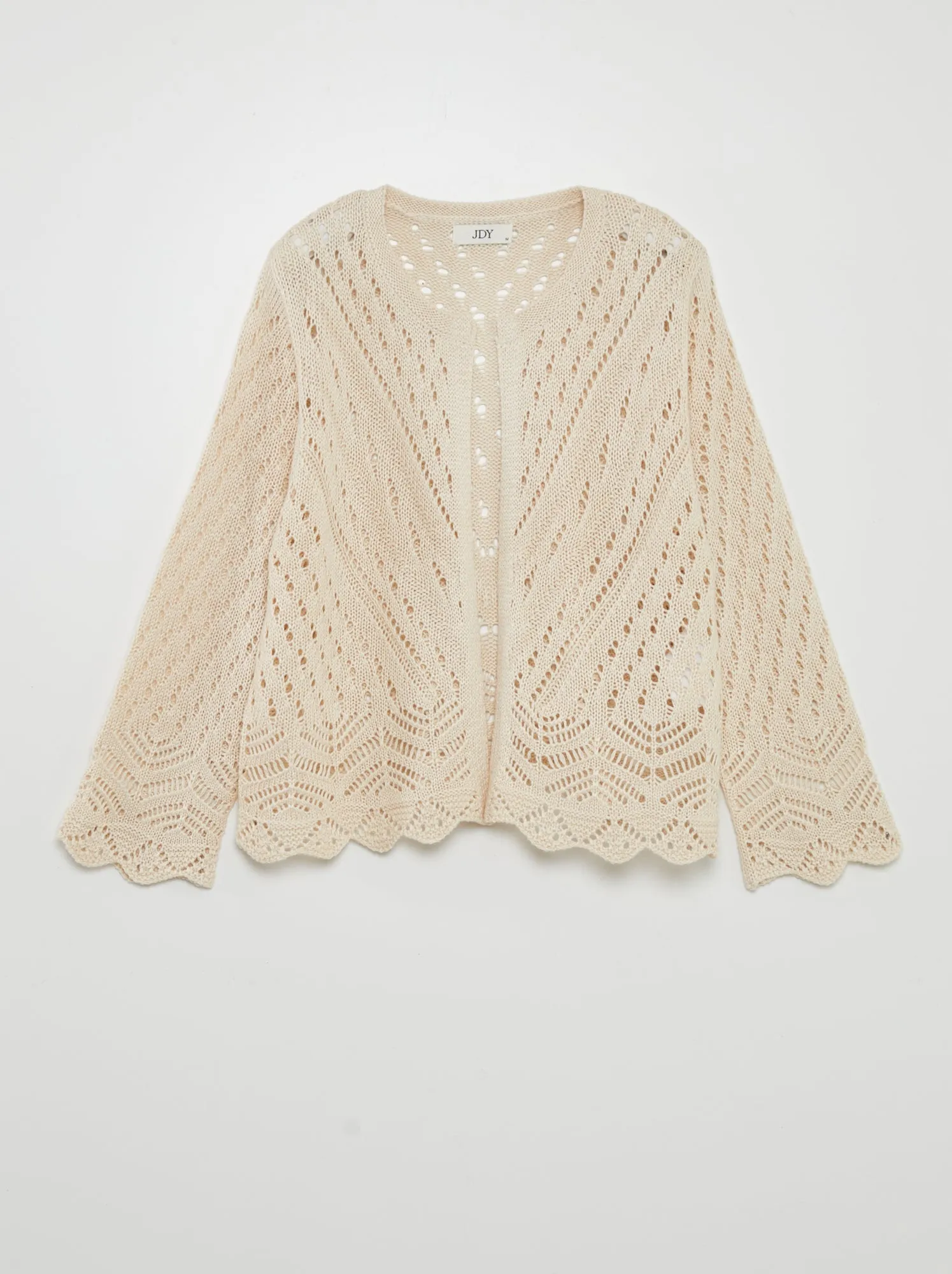 Cardigan 'JDY' all'uncinetto - BEIGE