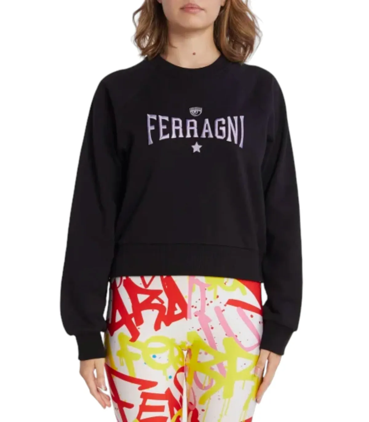 Chiara Ferragni Donna Felpa A Girocollo  Ferragni Stretch