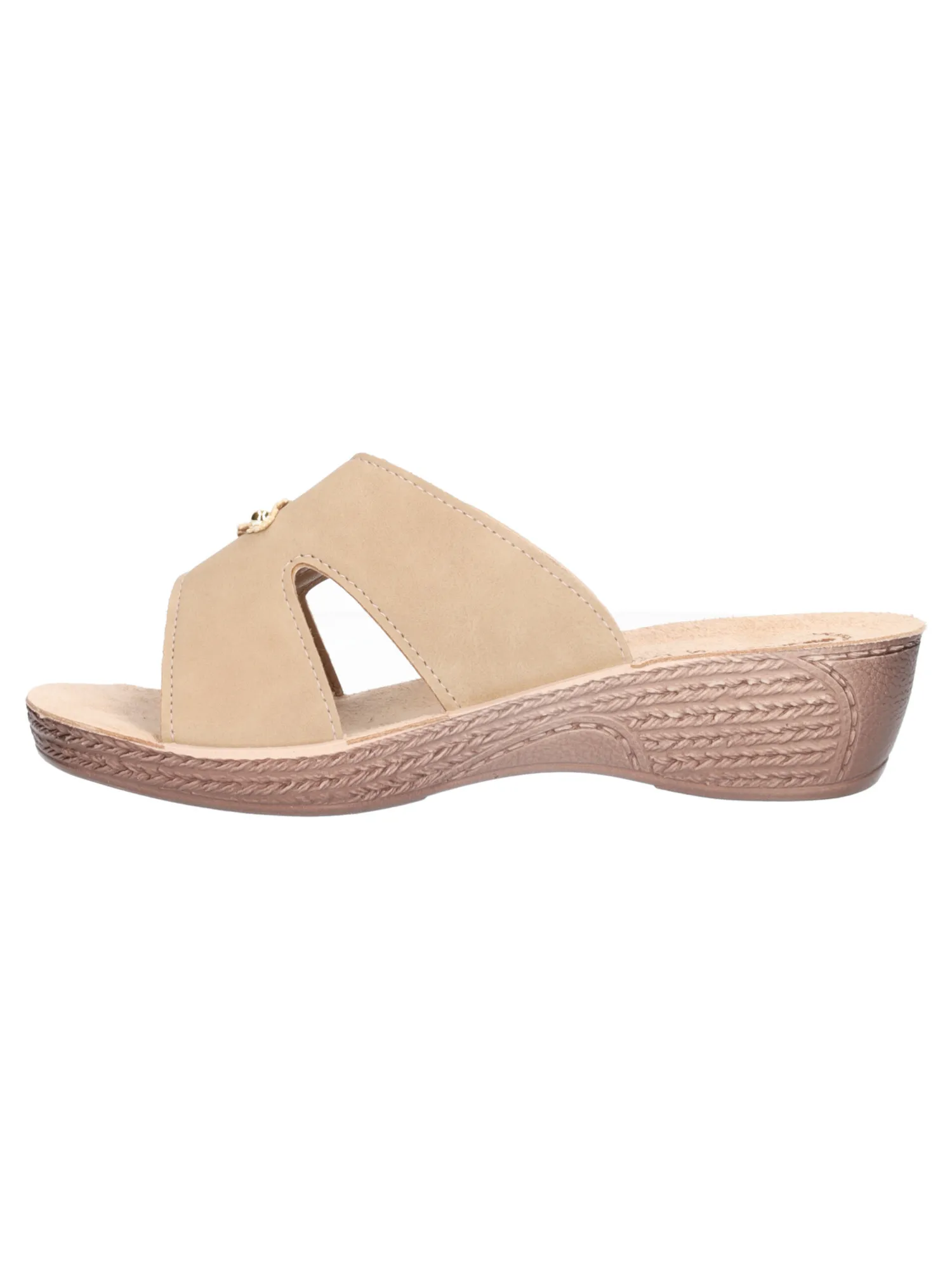 Ciabatta con zeppa bassa Inblu da donna beige