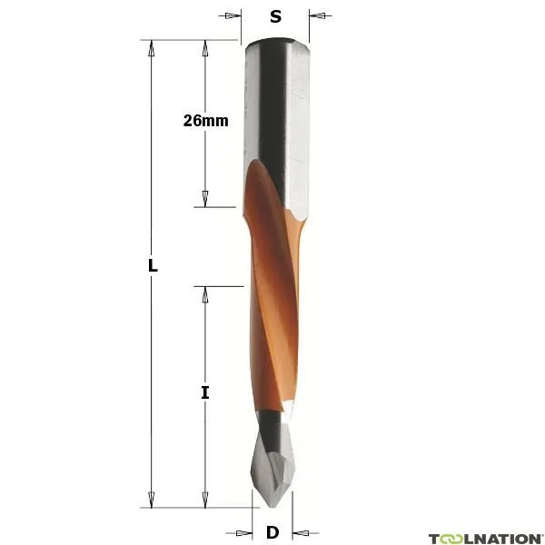 CMT 314.060.42 Trapano per tasselli HW extra fine mikrograin 6 mm, gambo 10x26 sinistro