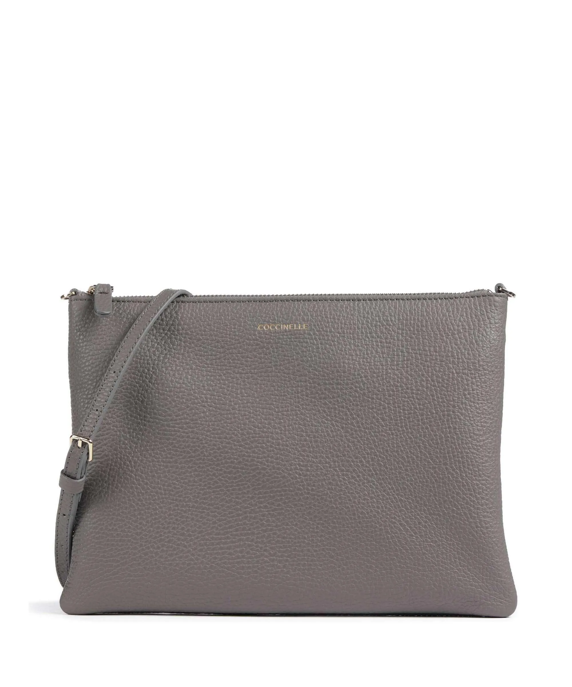  Coccinelle Best Borsa a tracolla pelle granulata grigio scuro  