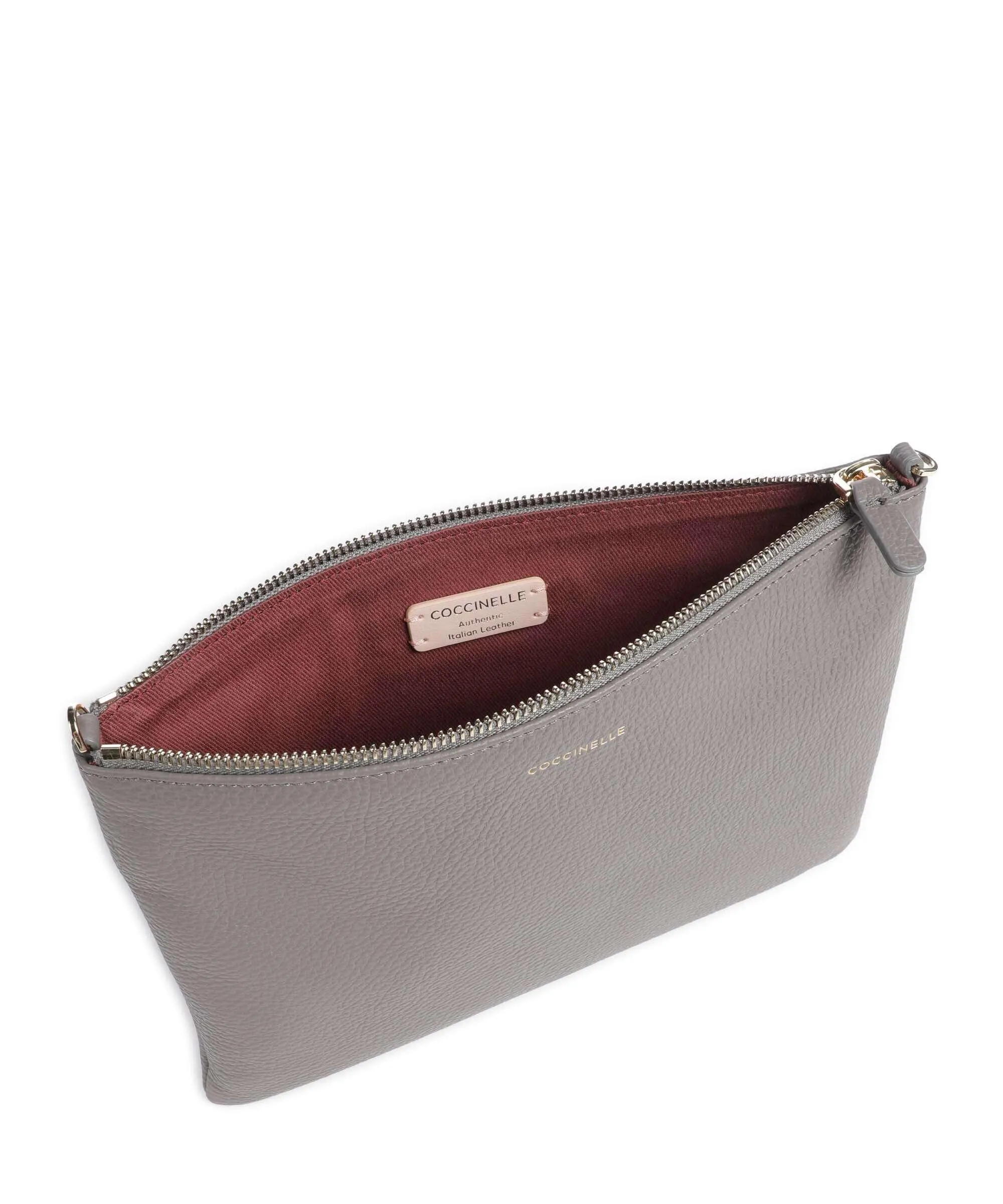 Coccinelle Best Borsa a tracolla pelle granulata grigio scuro  