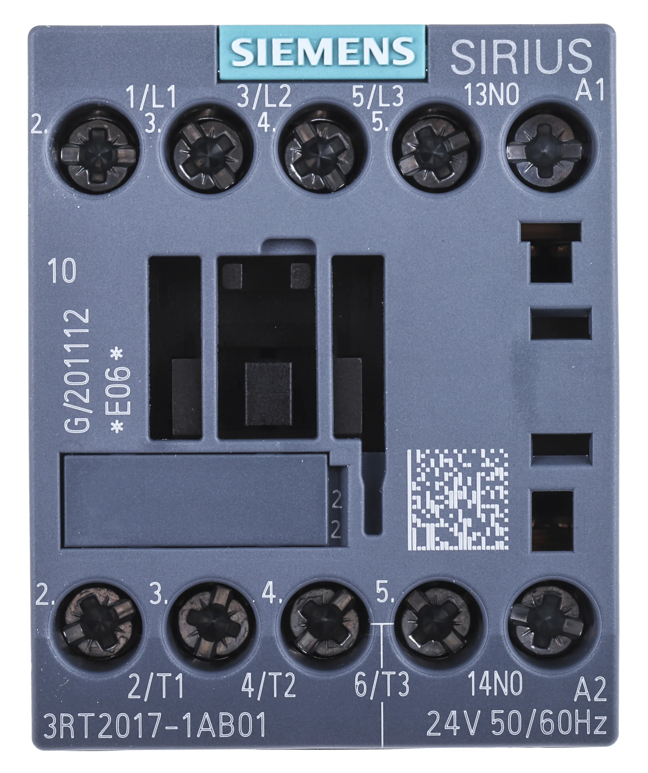 Contattore Siemens, serie Size S00, 3RT2, 3 poli, 3 NA, 12 A, 5,5 kW, bobina 24 V c.a.