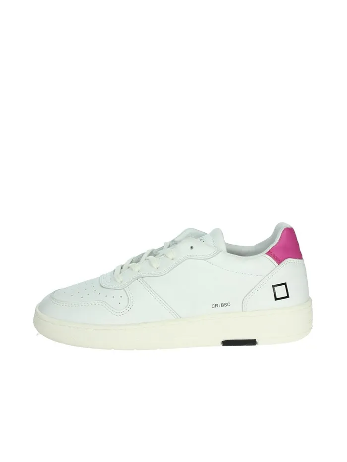 D.A.T.E.  SNEAKERS BASSA W391-CR-BA-WF BIANCO/FUCSIA